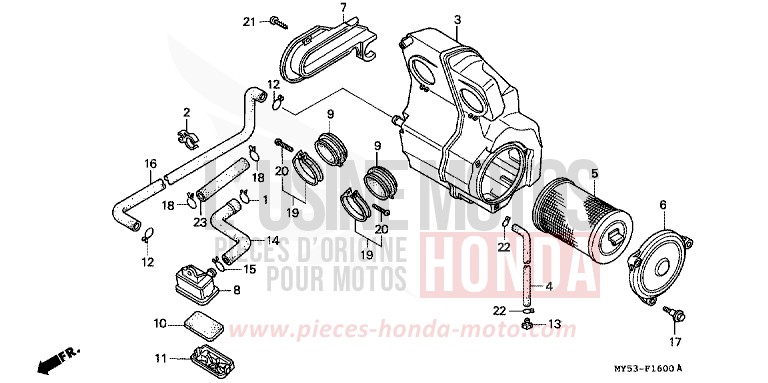 LUFTFILTER von CB1300 Super Bold'or ABS FIGHTING RED (R134) von 1994
